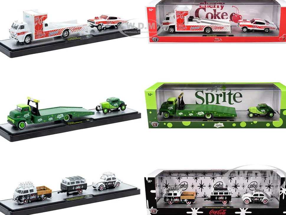 Auto Haulers "Soda" Set of 3 pieces Release 36 Limited Edition to 8000 pieces Worldwide 1/64 Diecast Models by M2 Machines