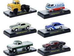Auto Meets Set of 6 Cars IN DISPLAY CASES Release 93 Limited Edition 1/64 Diecast Model Cars by M2 Machines