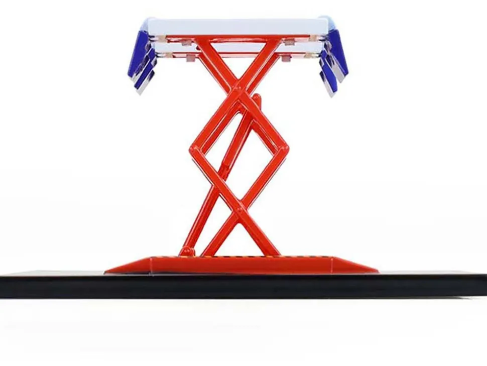 Automotive Double Scissor Lift "Chevron" White and Red "Double Scissor Lifts" Series 2 1/64 Diecast Model by Greenlight