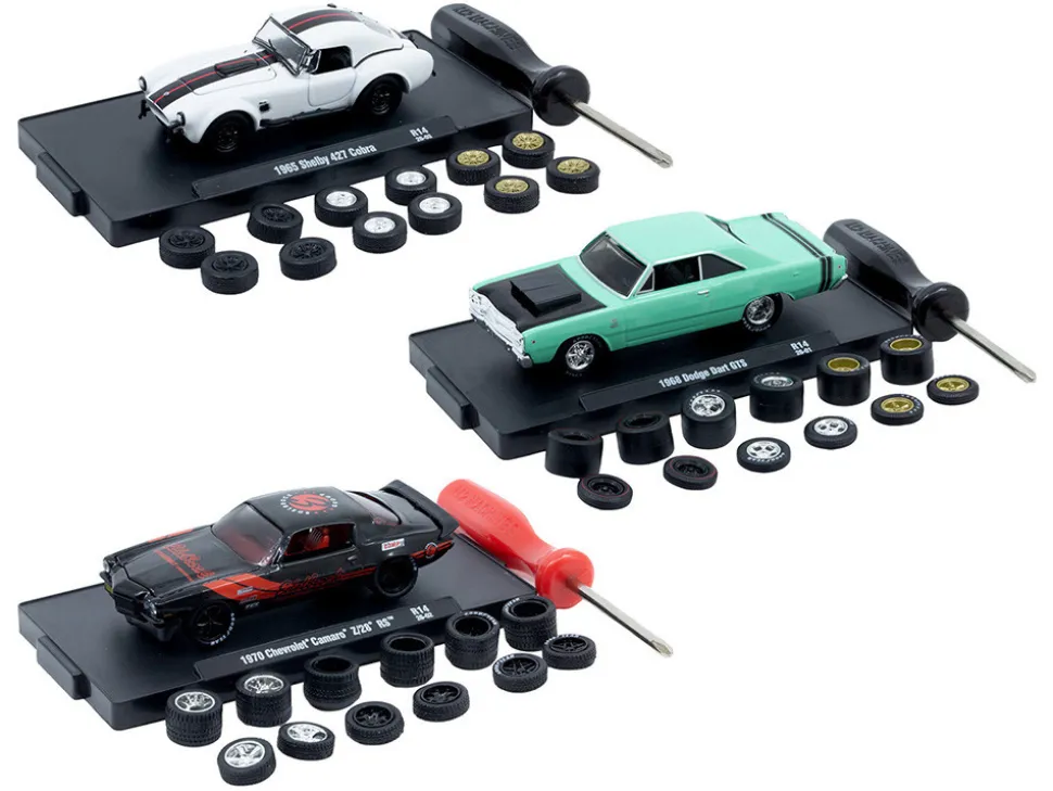 Auto Wheels 3 piece Car Set Release 14 Limited Edition to 2368 pieces Worldwide 1/64 Diecast Model Cars by M2 Machines