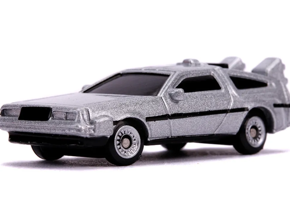 Back to the Future Time Machine 3 piece Set Nano Hollywood Rides Diecast Models Jada 31583