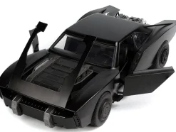 Batmobile Matt Black with Lights Batman Diecast Figurine The Batman 2022 Movie DC Comics 1/18 Diecast Model Car Jada 32504