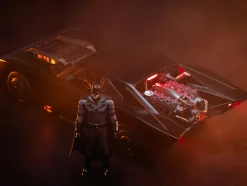 Batmobile Matt Black with Lights Batman Diecast Figurine The Batman 2022 Movie DC Comics 1/18 Diecast Model Car Jada 32504