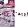 Behind The Scenes 7 piece (4 People, 3 Accessories) Diecast Figures Set 1/64 Scale Models by American Diorama