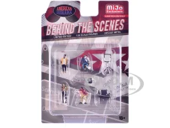 Behind The Scenes 7 piece (4 People, 3 Accessories) Diecast Figures Set 1/64 Scale Models by American Diorama
