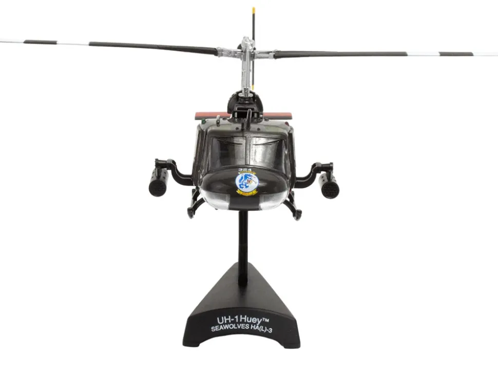Bell UH-1 Iroquois "Huey" Helicopter "Seawolves, HAL-3 Fleet No.324" United States Navy 1/87 (HO) Diecast Model by Postage Stamp