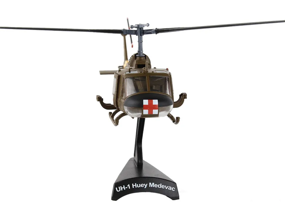 Bell UH 1 Iroquois Huey Helicopter MEDEVAC United States Army 1/87 (HO) Diecast Model Postage Stamp PS5601-2