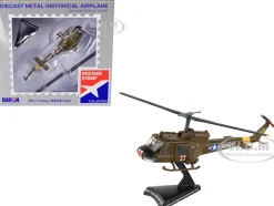 Bell UH 1 Iroquois Huey Helicopter MEDEVAC United States Army 1/87 (HO) Diecast Model Postage Stamp PS5601-2