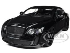Bentley Continental Supersports Black 1/18 Diecast Car Model Welly 18038