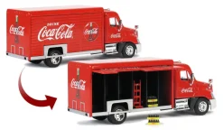 Beverage Delivery Truck Coca Cola Handcart 4 Bottle Cases 1/50 Diecast Model Motor City Classics 450060