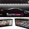Black Collectible Display Show Case Illumicase+ LED Lights and Mirror Base Back 1/64 1/43 1/32 1/24 1/18 Scale Models Illumibox MJ7710