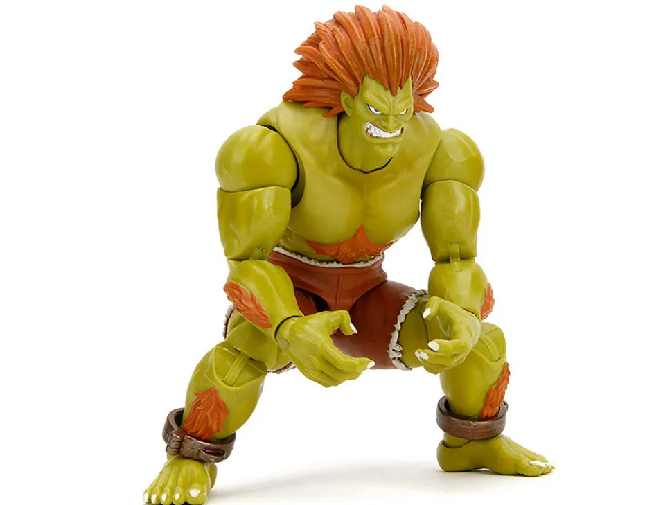 Blanka 7.5" Moveable Figure with Accessories and Alternate Head and Hands "Ultra Street Fighter II: The Final Challengers" (2017) Video Game Model by Jada