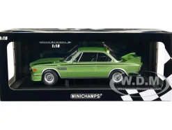 1973 BMW 3.0 CSL Green Metallic with Black Stripes Limited Edition 450 pieces Worldwide 1/18 Diecast Model Car Minichamps 155028132