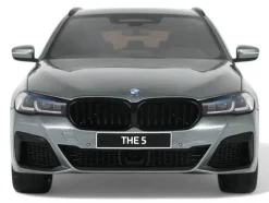 2023 BMW 530E XDrive M Silver Metallic 1/18 Model Car by GT Spirit
