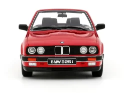 1986 BMW 325i Convertible Bright Red Limited Edition to 2000 pieces Worldwide 1/18 Model Car by Otto Mobile