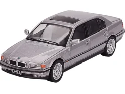BMW 750IL Aspen Silver Metallic with Sun Roof Limited Edition 1/64 Diecast Model Car by Mini GT