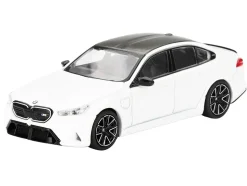 BMW M5 Alpine White with Carbon Top Limited Edition 1/64 Diecast Model Car by Mini GT