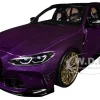 2024 BMW M3 Competition M xDrive Touring Twilight Purple Pearl Metallic with Black Top 1/18 Diecast Model Car by Solido