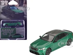 BMW M5 Isle of Man Green Metallic with Carbon Top Limited Edition 1/64 Diecast Model Car by Mini GT