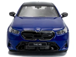 2024 BMW M5 Sedan Marina Bay Blue Metallic with Black Top 1/43 Diecast Model Car by Solido