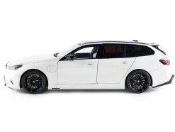 2025 BMW M5 Touring Alpine White with Black Top 1/18 Diecast Model Car by Solido