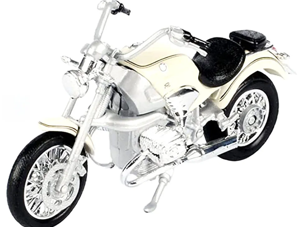 BMW R 1200 C Motorcycle Cream James Bond 007 Tomorrow Never Dies 1997 Movie James Bond Collection Series 1/18 Diecast Model Car Motormax 79845