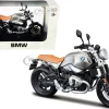 BMW R nineT Scrambler Meatllic Gray Plastic Display Stand 1/12 Diecast Motorcycle Model Maisto 18834-32701