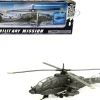 Boeing AH 64 Apache Attack Helicopter Olive Drab United States Army Military Mission Series 1/55 Diecast Model New Ray 25523