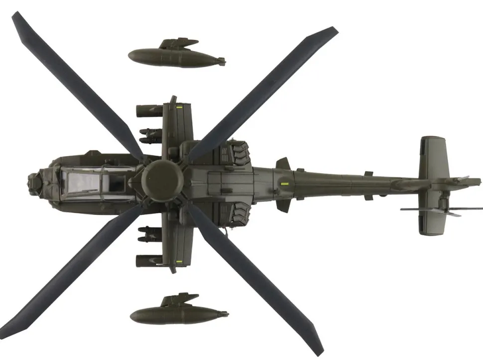 Boeing AH-64E Apache Echo Attack Helicopter "ZM714, Middle Wallop" (2022) British Army "Air Power Series" 1/72 Diecast Model by Hobby Master