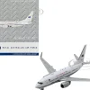 Boeing 737 700 Aircraft Royal Australian Air Force A36 001 White with Blue Stripes Gemini Macs Series 1/400 Diecast Model Airplane GeminiJets GM133