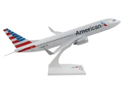 Boeing 777 800 Commercial Aircraft American Airlines N803NN Gray with Blue and Red Tail Snap Fit 1/130 Plastic Model Skymarks SKR759
