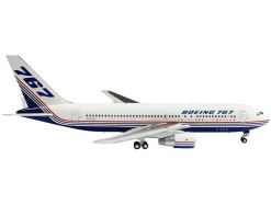 Boeing 767-200 Commercial Aircraft "Boeing House Livery" (N767BA) White with Blue and Red Stripes 1/400 Diecast Model Airplane by V1:400