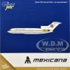Boeing 727-100 Commercial Aircraft "Mexicana de Aviacion" (XA-SEJ) White with Gold Stripes 1/400 Diecast Model Airplane by GeminiJets