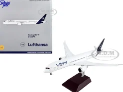 Boeing 787 9 Commercial Aircraft with Flaps Down Lufthansa White with Blue Tail Gemini 200 Series 1/200 Diecast Model Airplane GeminiJets G2DLH1050F