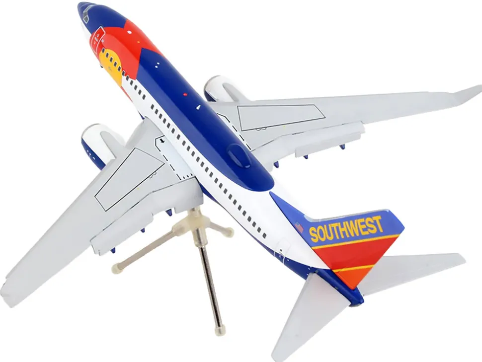 Boeing 737-700 Commercial Aircraft with Flaps Down Configuration "Southwest Airlines - Colorado One" (N230WN) White and Blue "Gemini 200" Series 1/200 Diecast Model Airplane by GeminiJets