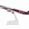 Boeing 777-300 Commercial Aircraft with Landing Gear "Qatar Airways - FIFA World Cup Qatar 2022" Gray and Dark Red (Snap-Fit) 1/200 Plastic Model by Skymarks