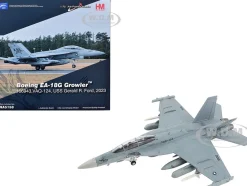 Boeing EA-18G Growler Aircraft "VAQ-142 Gray Wolves, USS Gerald R. Ford" (2023) United States Navy "Air Power Series" 1/72 Diecast Model by Hobby Master