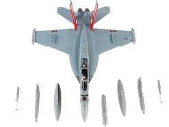 Boeing EA 18G Growler Aircraft VAQ 132 Scorpions United States Navy 1/72 Diecast Model JC Wings JCW-72-F18-017