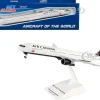 Boeing 777 300ER Commercial Aircraft Air Canada C-FKAU White with Black Tail Snap Fit 1/200 Plastic Model Skymarks SKR955