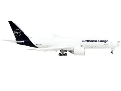 Boeing 777F Commercial Aircraft with Flaps Down Lufthansa Cargo White with Dark Blue Tail 1/400 Diecast Model Airplane GeminiJets GJ2126F