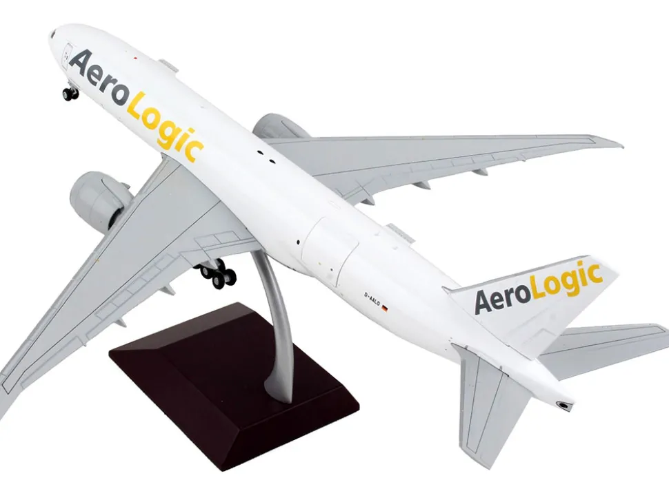 Boeing 777F Commercial Aircraft AeroLogic White Gemini 200 Interactive Series 1/200 Diecast Model Airplane GeminiJets G2BOX949