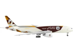 Boeing 777F Commercial Aircraft Etihad Cargo Year of Zayed White with Graphics 1/400 Diecast Model Airplane GeminiJets GJ1812