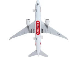 Boeing 777F Commercial Aircraft "Emirates SkyCargo" (A6-EFV) White with Striped Tail "Interactive Series" 1/400 Diecast Model Airplane by GeminiJets