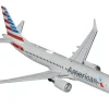 Boeing 737 MAX 8 Commercial Aircraft "American Airlines" (N326RP) Gray with Striped Tail "Gemini 200" Series 1/200 Diecast Model Airplane by GeminiJets