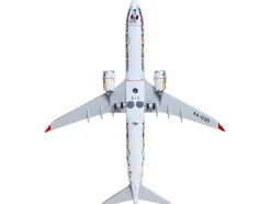 Boeing 737 MAX 9 Commercial Aircraft "Aeromexico - Kukulcan" (XA-GQS) White with Graphics and Blue Tail 1/400 Diecast Model Airplane by GeminiJets