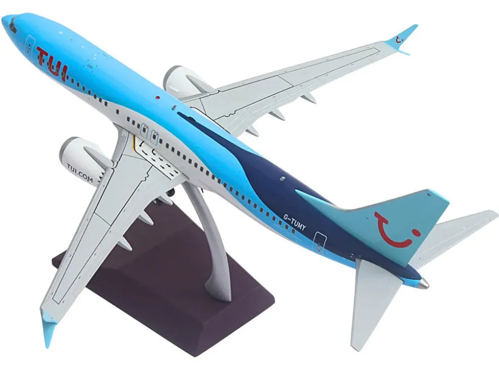 Boeing 737 MAX 8 Commercial Aircraft "TUI Airways" (G-TUMY) Blue and White "Gemini 200" Series 1/200 Diecast Model Airplane by GeminiJets