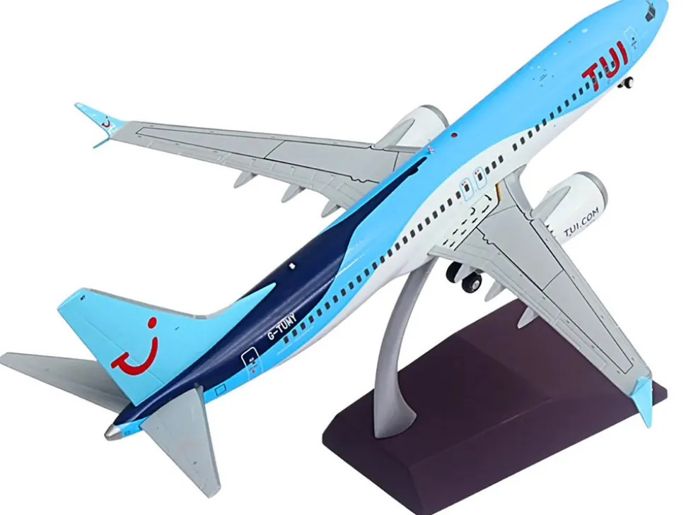 Boeing 737 MAX 8 Commercial Aircraft "TUI Airways" (G-TUMY) Blue and White "Gemini 200" Series 1/200 Diecast Model Airplane by GeminiJets