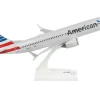 Boeing 737 MAX 8 Commercial Aircraft with Wi-Fi Dome "American Airlines" (N240SY) Gray with Red and Blue Tail (Snap-Fit) 1/130 Plastic Model by Skymarks