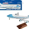 Boeing VC-25A Commercial Aircraft with Landing Gear "Air Force One - United States of America" (29000) White with and Blue Stripes 1/200 Plastic Model by Skymarks