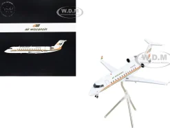 Bombardier CRJ200 Commercial Aircraft Air Wisconsin White with Orange and Green Stripes Gemini 200 Series 1/200 Diecast Model Airplane GeminiJets G2AWI1244